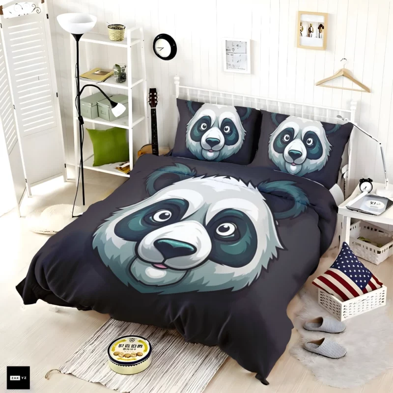 Panda Mascot Character Bedding Set