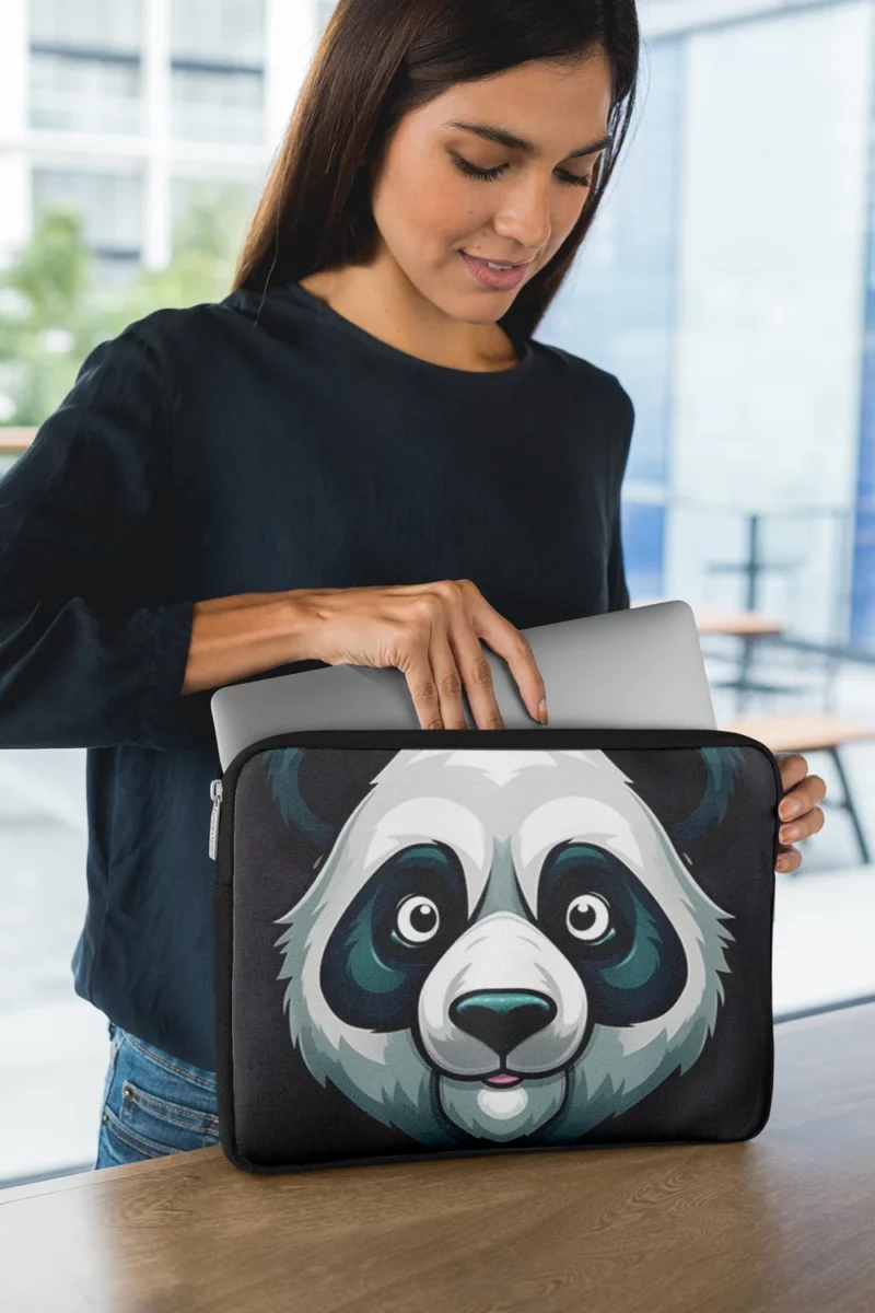 Panda Mascot Character Laptop Sleeve 1