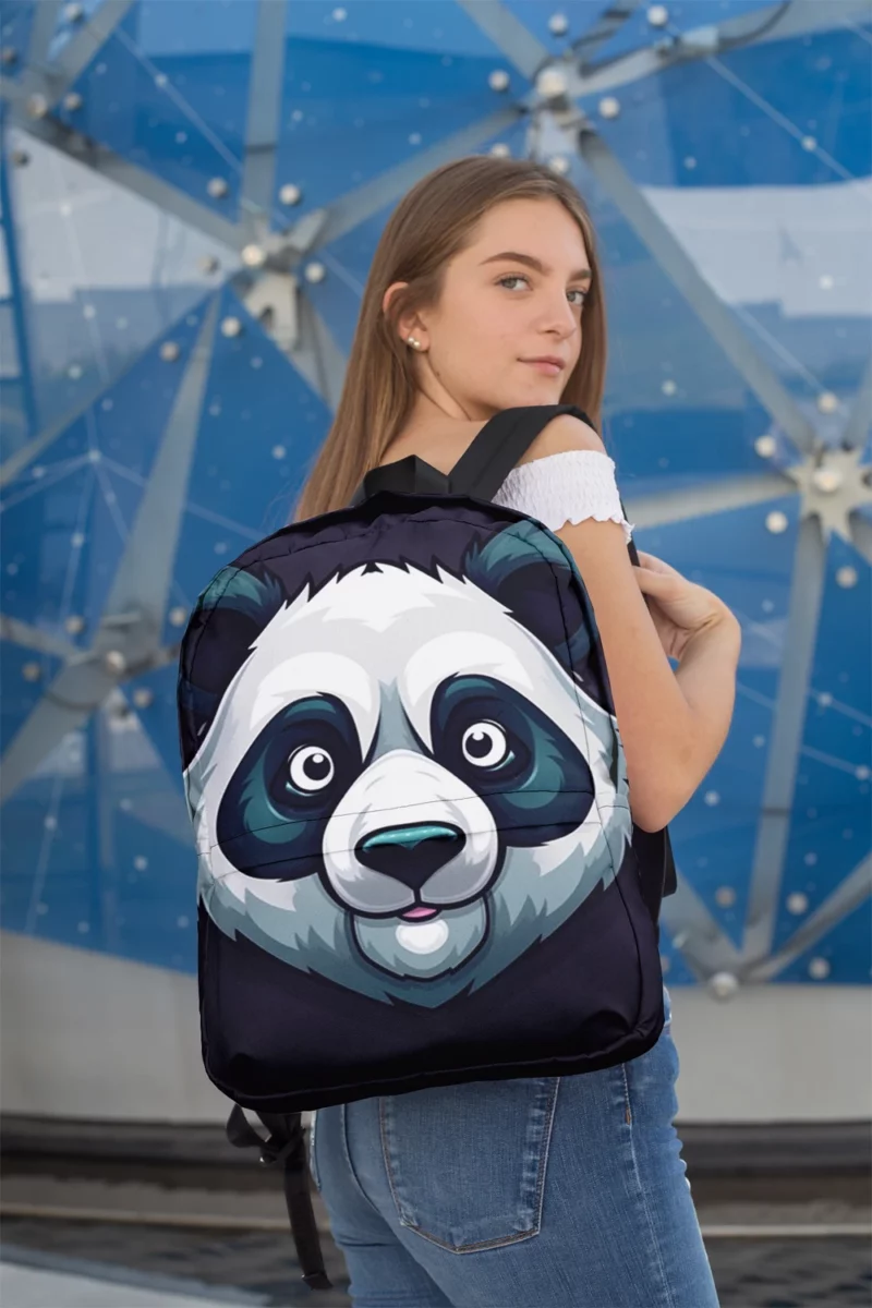 Panda Mascot Character Minimalist Backpack 2