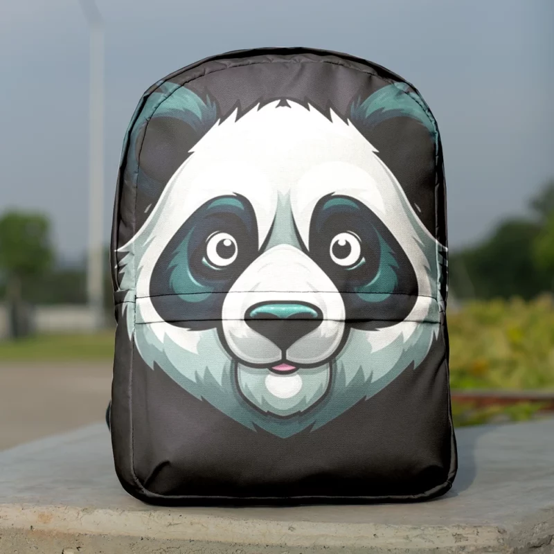 Panda Mascot Character Minimalist Backpack