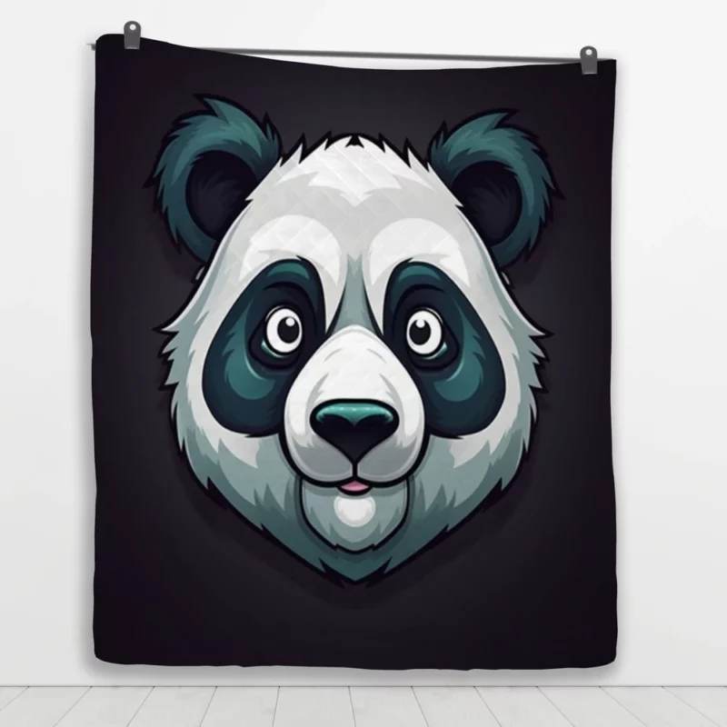 Panda Mascot Character Quilt Blanket 1