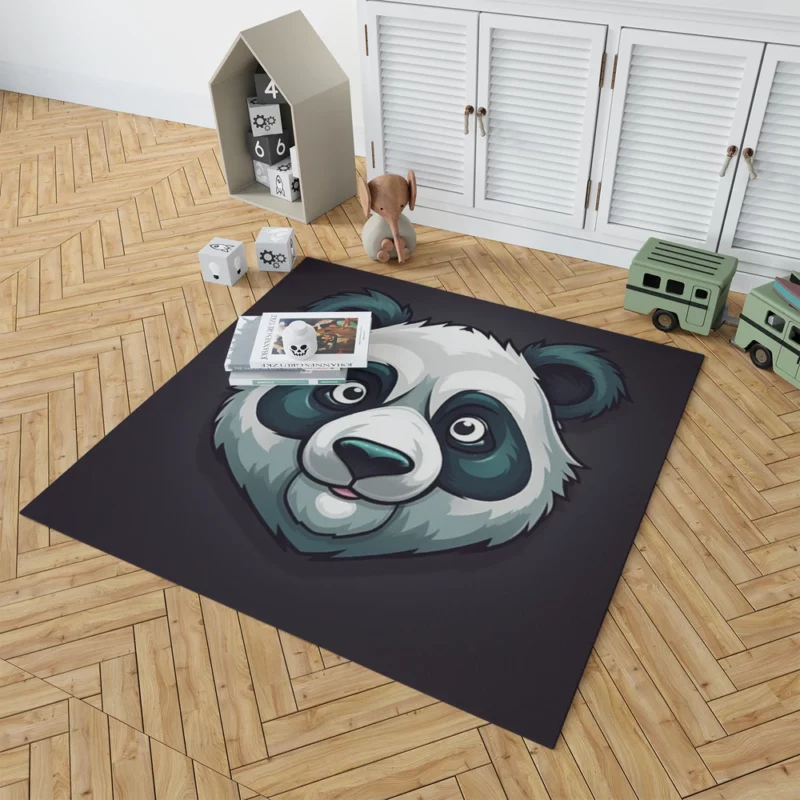 Panda Mascot Character Rug 1