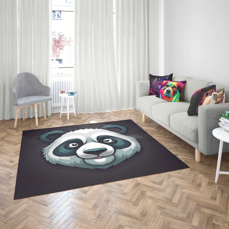 Panda Mascot Character Rug 2