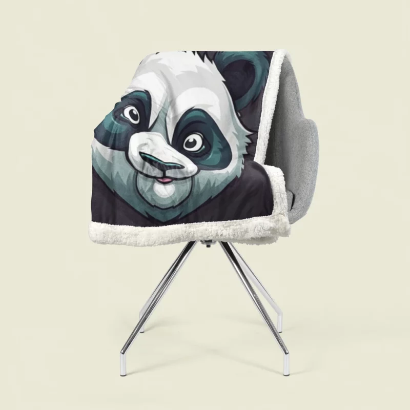 Panda Mascot Character Sherpa Fleece Blanket 1