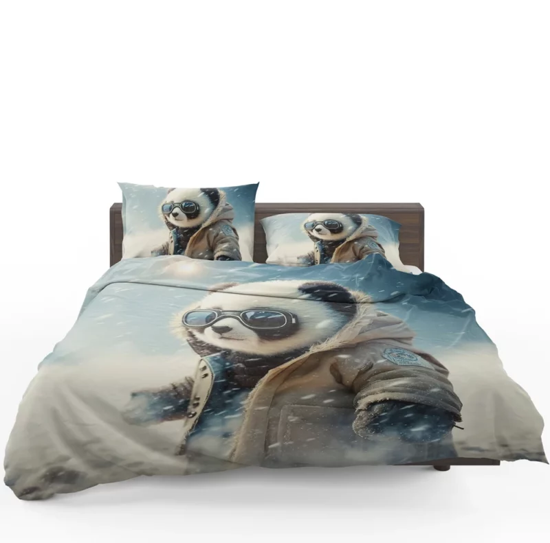 Panda in Snow Gear Bedding Set 1