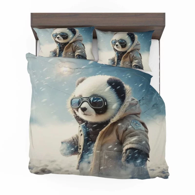 Panda in Snow Gear Bedding Set 2