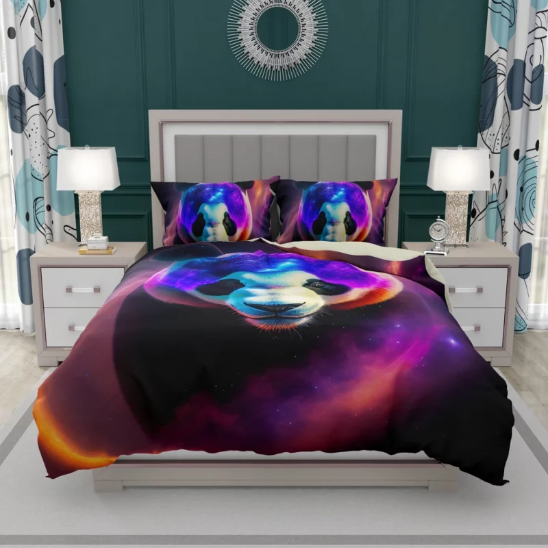Panda in a Galaxy Bedding Set 2