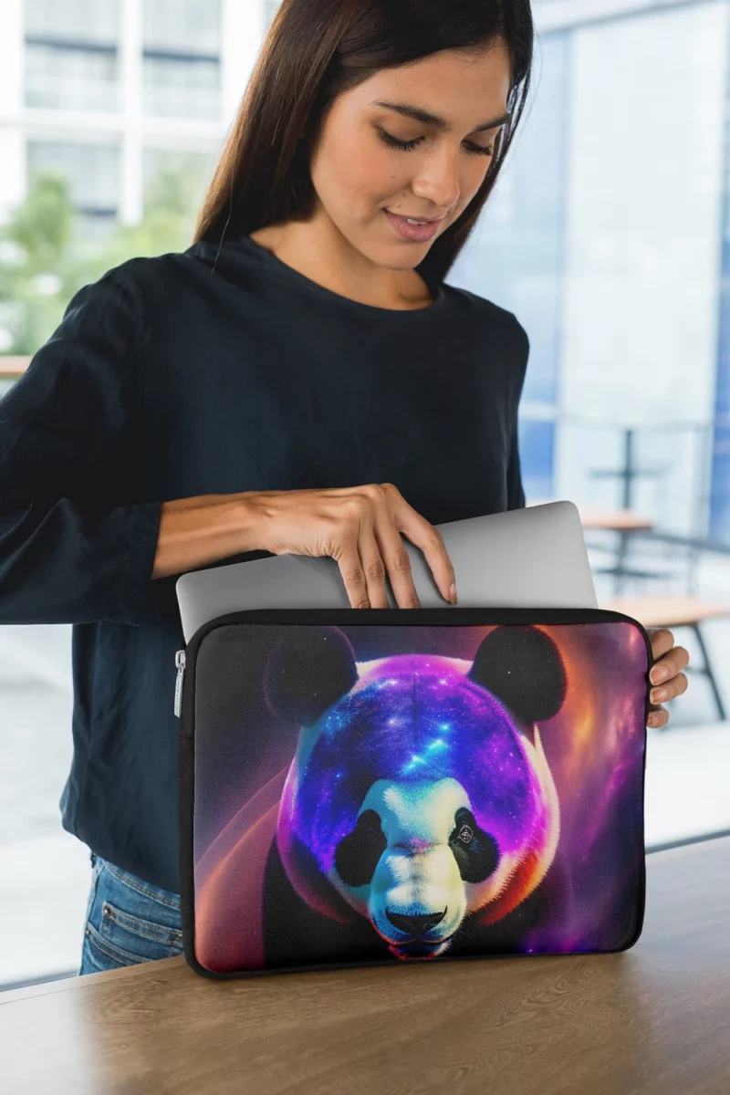 Panda in a Galaxy Laptop Sleeve 1