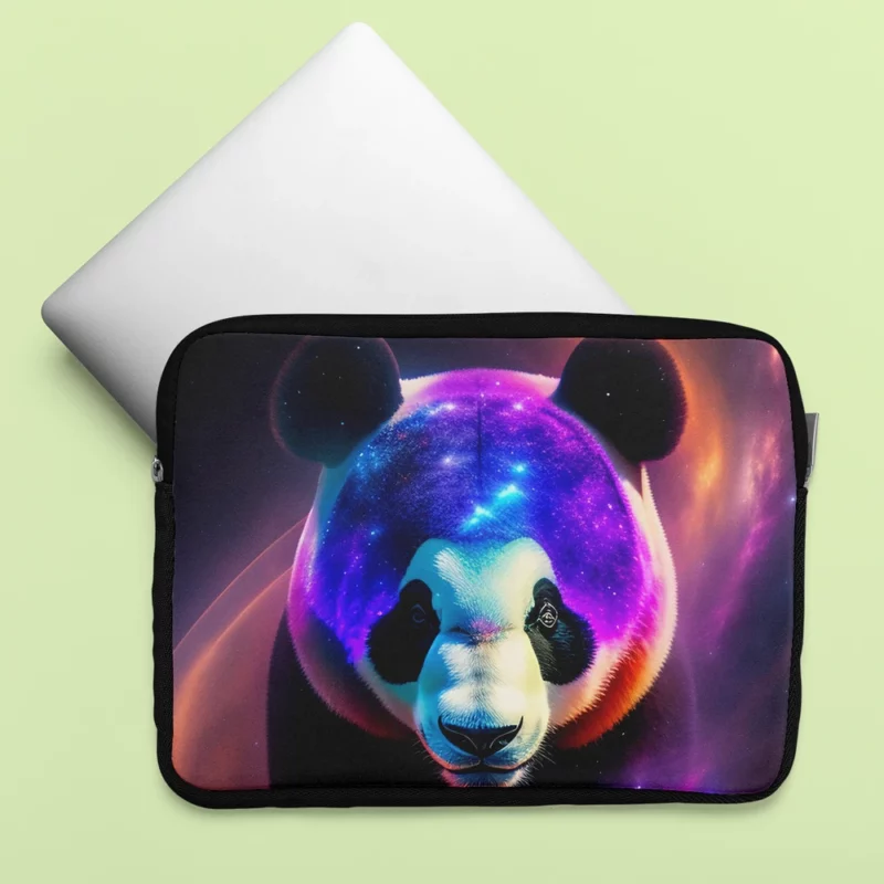 Panda in a Galaxy Laptop Sleeve