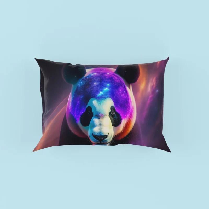 Panda in a Galaxy Pillow Case