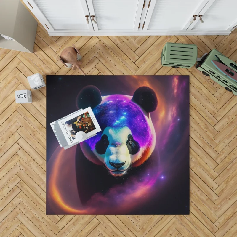 Panda in a Galaxy Rug