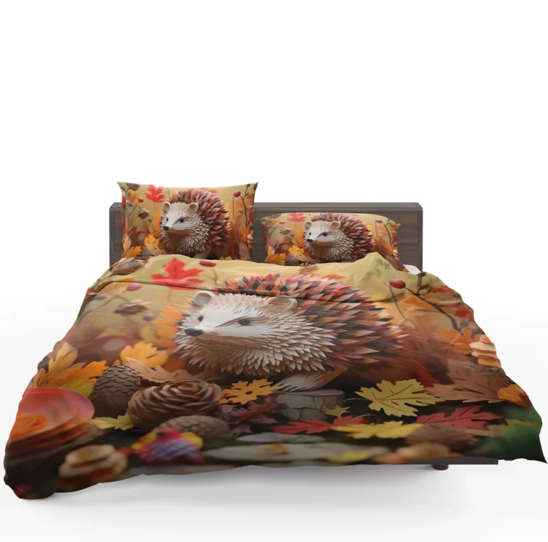 Paper Hedgehog in Leaves Bedding Set 1