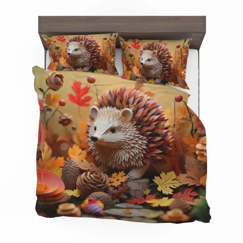 Paper Hedgehog in Leaves Bedding Set 2