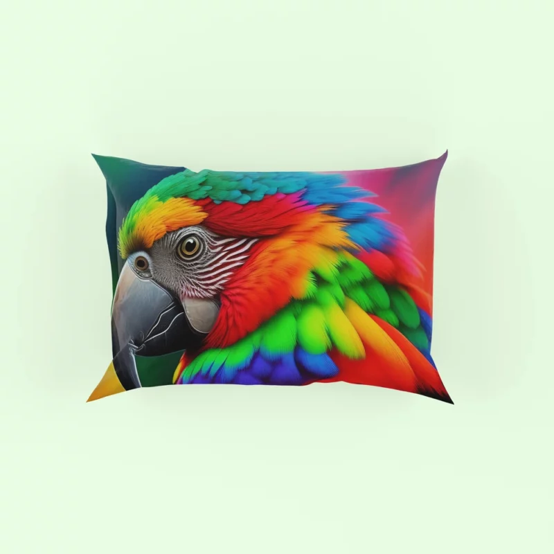 Parrot Colorful Gaze Black Beak