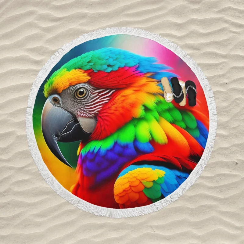 Parrot Colorful Gaze Black Beak