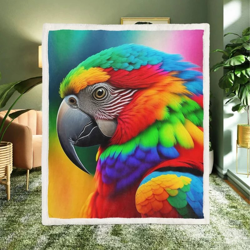 Parrot Colorful Gaze Black Beak