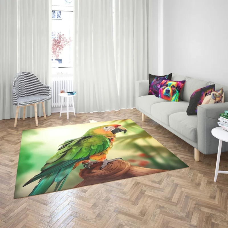 Parrot in Nature Embrace Rug 2