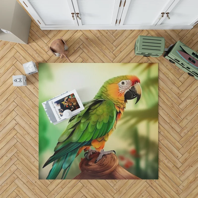 Parrot in Nature Embrace Rug