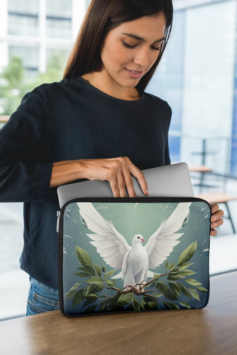 Peace Themed Background With Doves Laptop Sleeve 1