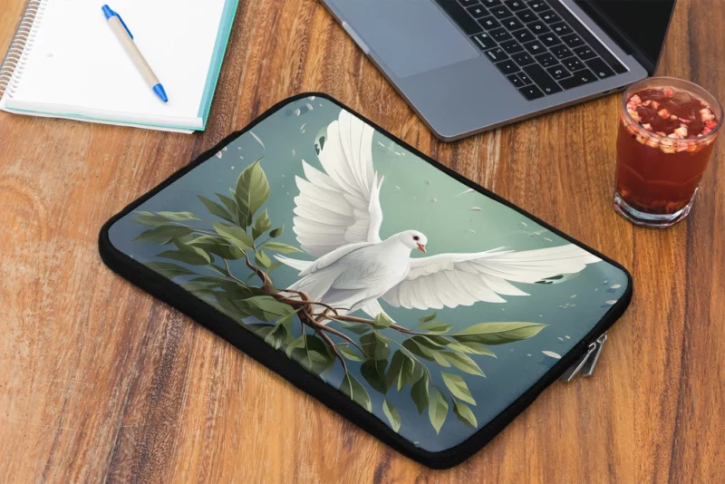 Peace Themed Background With Doves Laptop Sleeve 2