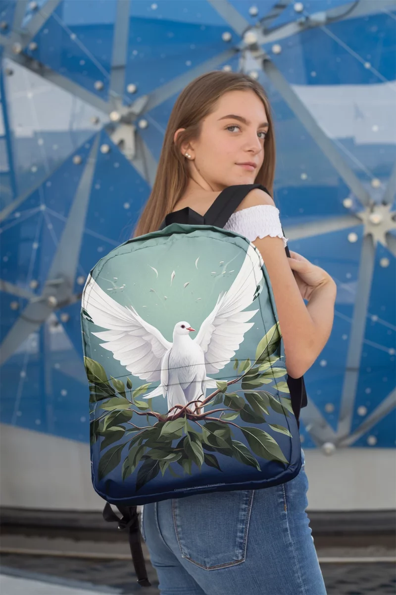 Peace Themed Background With Doves Minimalist Backpack 2