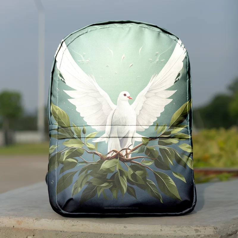 Peace Themed Background With Doves Minimalist Backpack