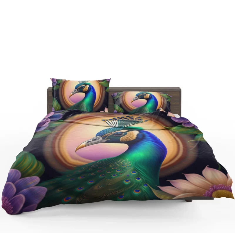 Peacock Amidst Flowers Bedding Set 1