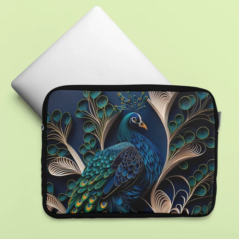 Peacock Artwork Laptop Sleeve