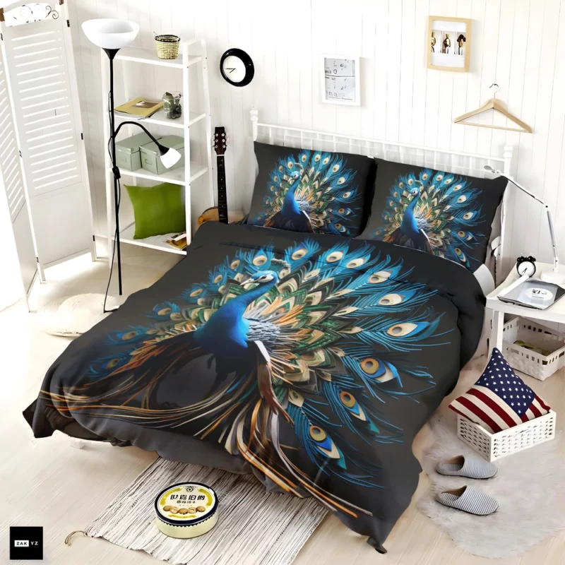 Peacock Regal Plume Bedding Set