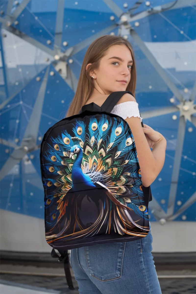 Peacock Regal Plume Minimalist Backpack 2