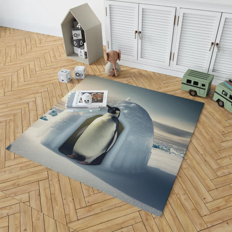 Penguin By Its Igloo Rug 1