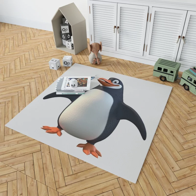 Penguin Holding a Fish Rug 1