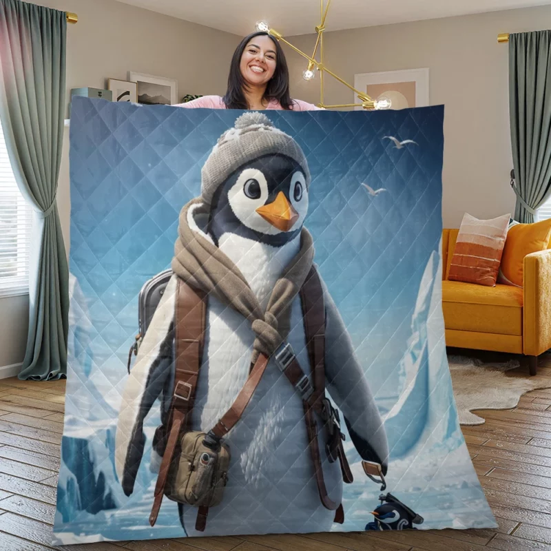 Penguin Movie Poster Quilt Blanket