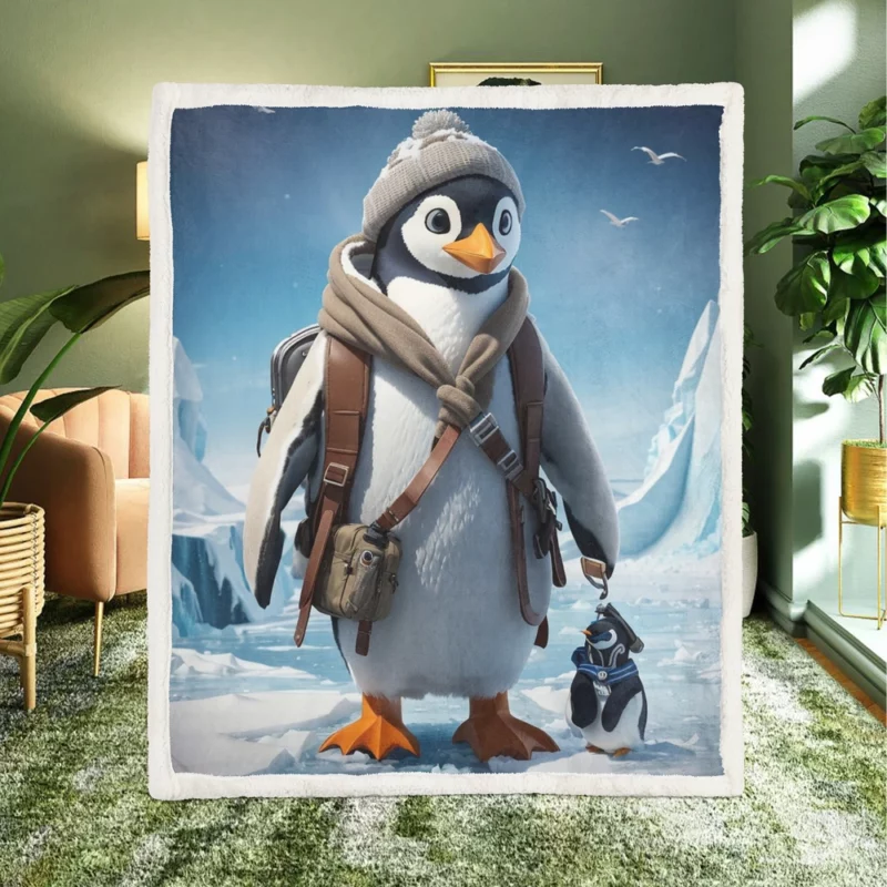 Penguin Movie Poster Sherpa Fleece Blanket