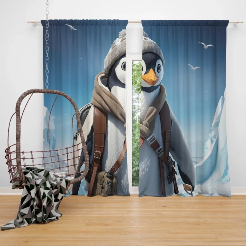Penguin Movie Poster Window Curtain
