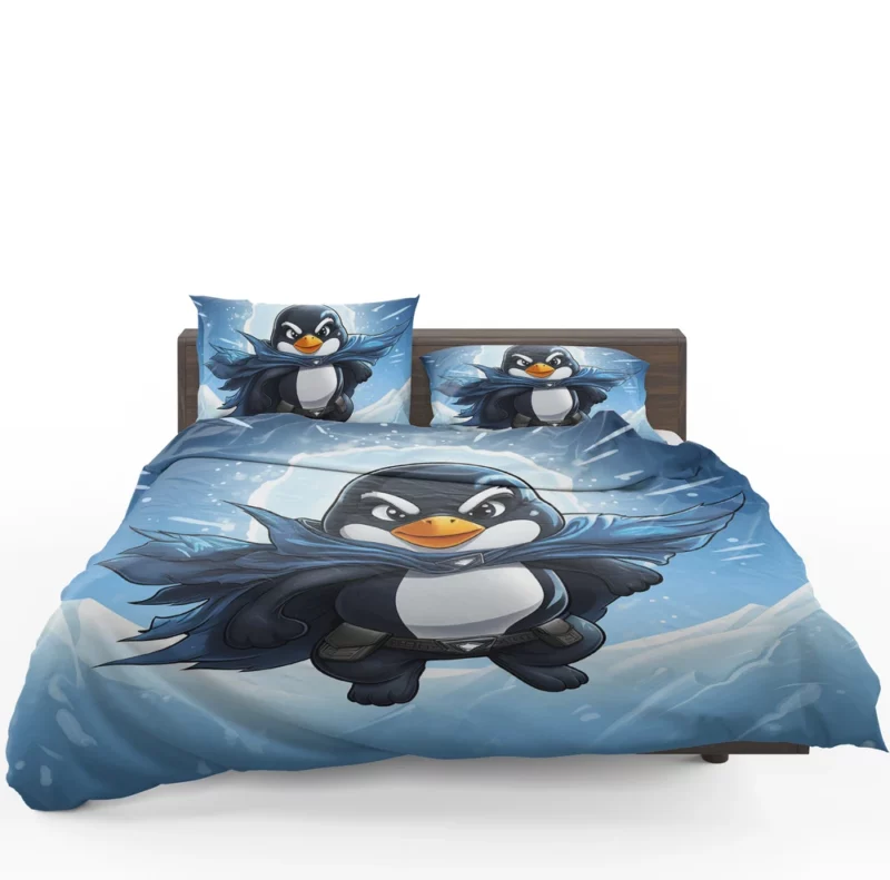 Penguin T-Shirt Graphics Bedding Set 1