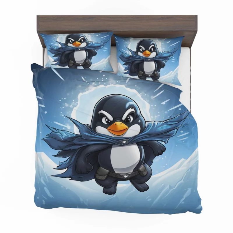 Penguin T-Shirt Graphics Bedding Set 2