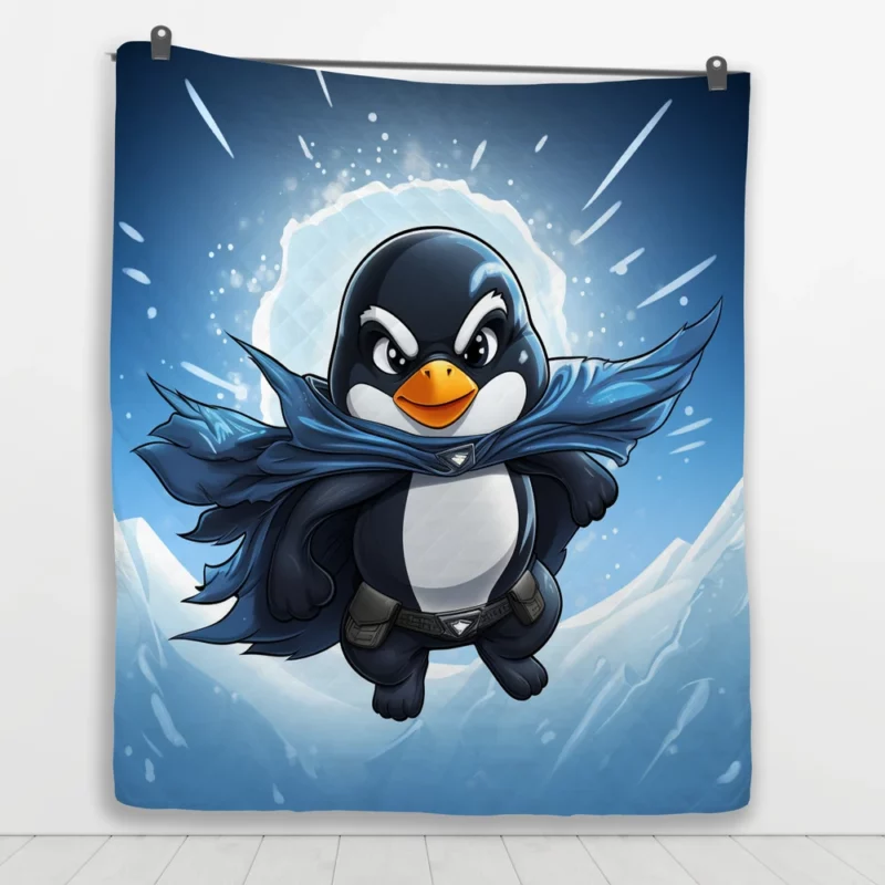 Penguin T-Shirt Graphics Quilt Blanket 1