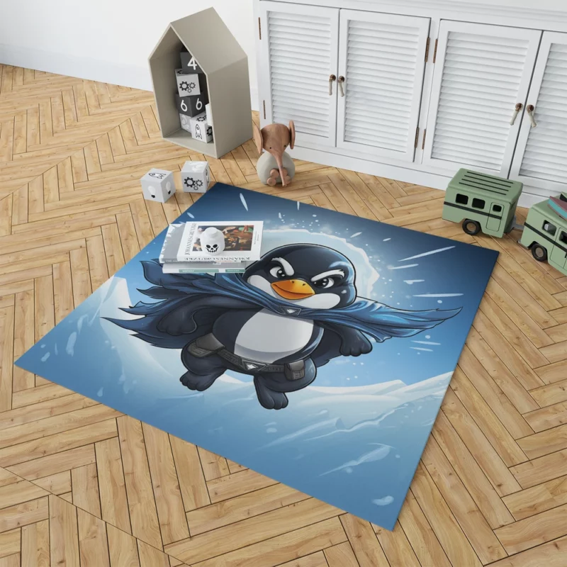 Penguin T-Shirt Graphics Rug 1