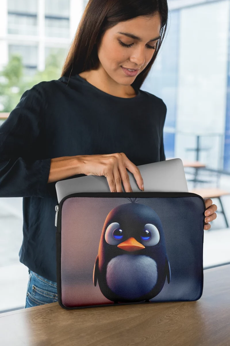 Penguin With Blue Eye Laptop Sleeve 1