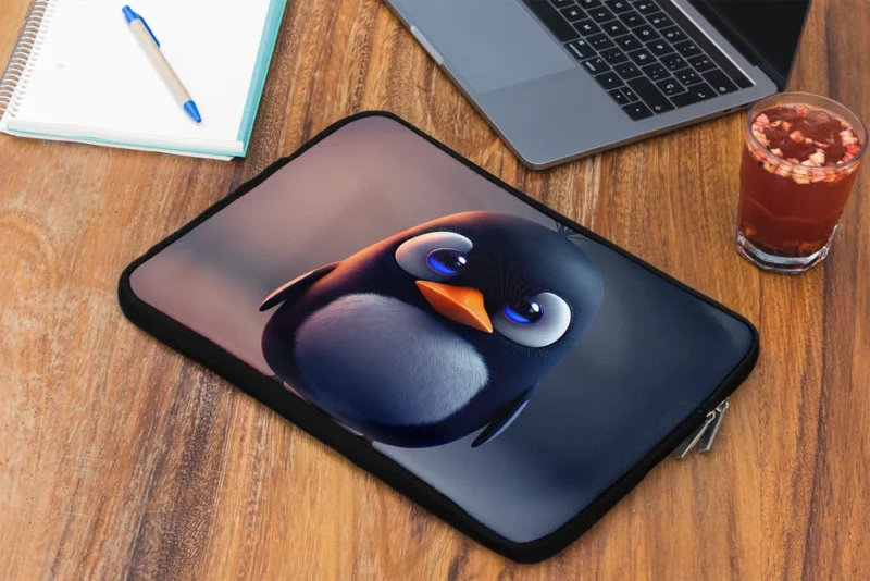 Penguin With Blue Eye Laptop Sleeve 2