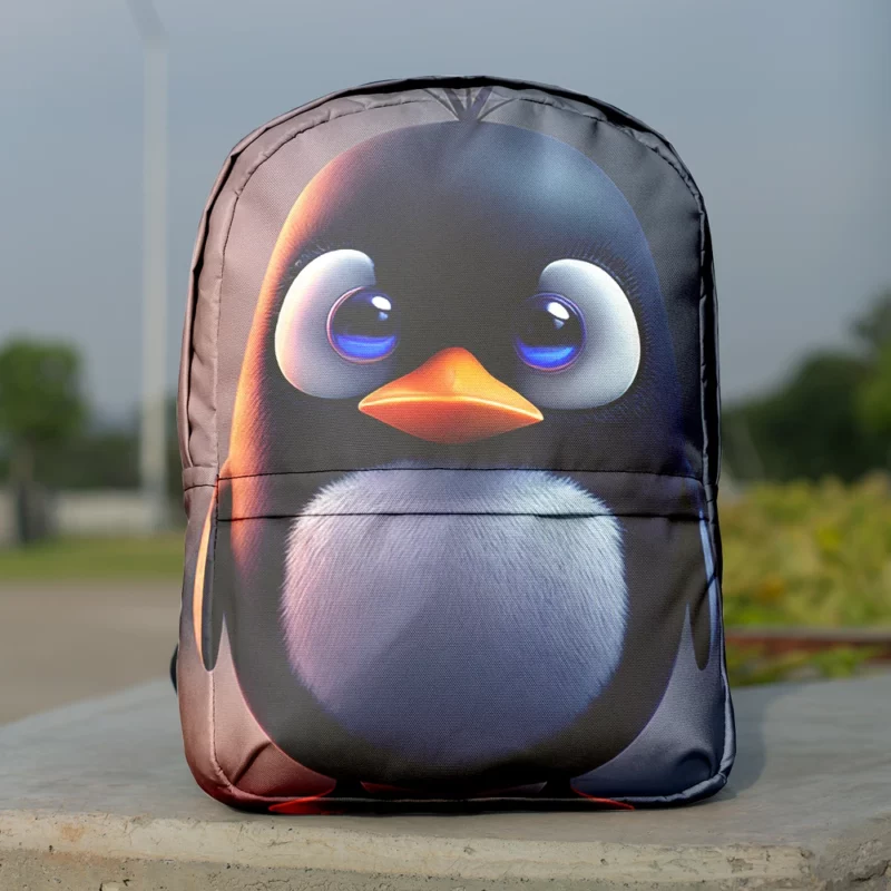 Penguin With Blue Eye Minimalist Backpack