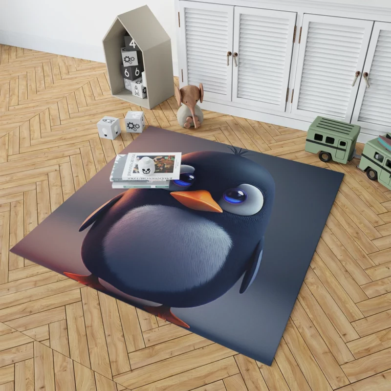 Penguin With Blue Eye Rug 1