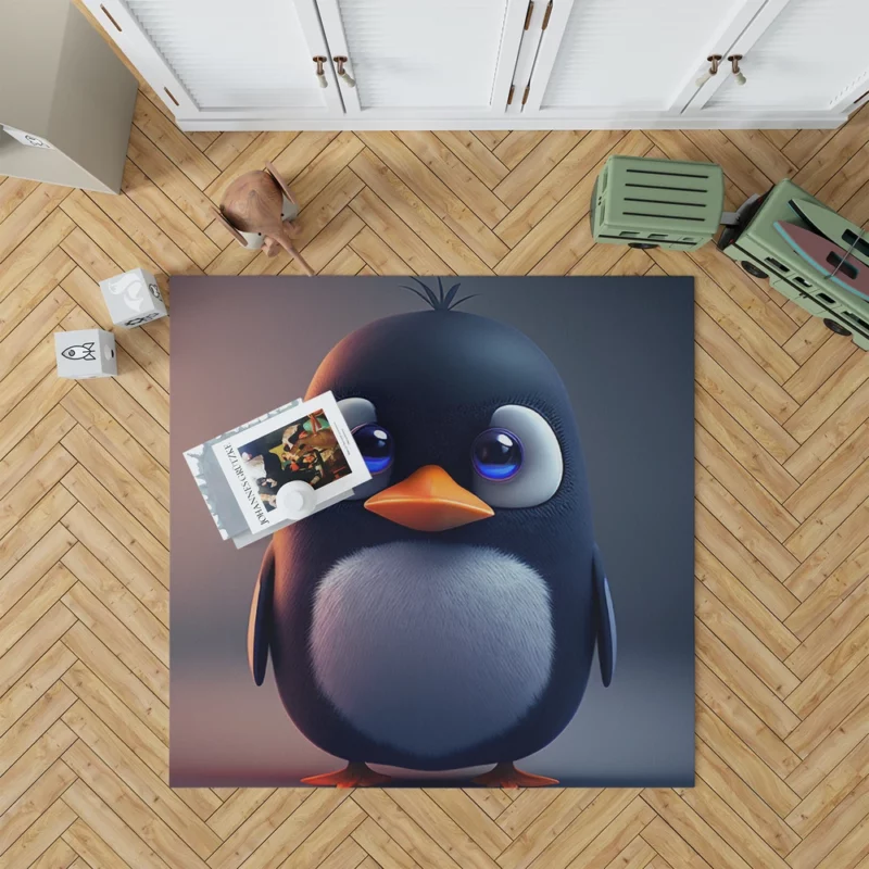 Penguin With Blue Eye Rug