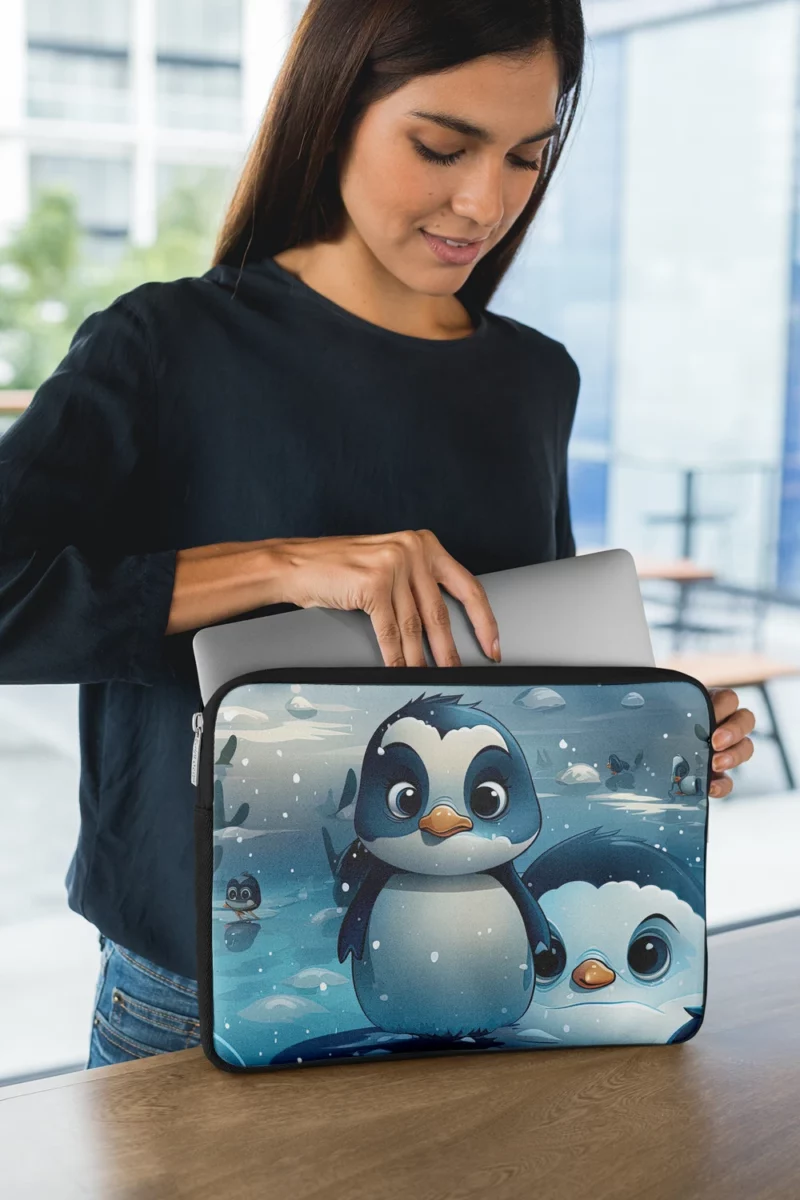 Penguin With Label Laptop Sleeve 1