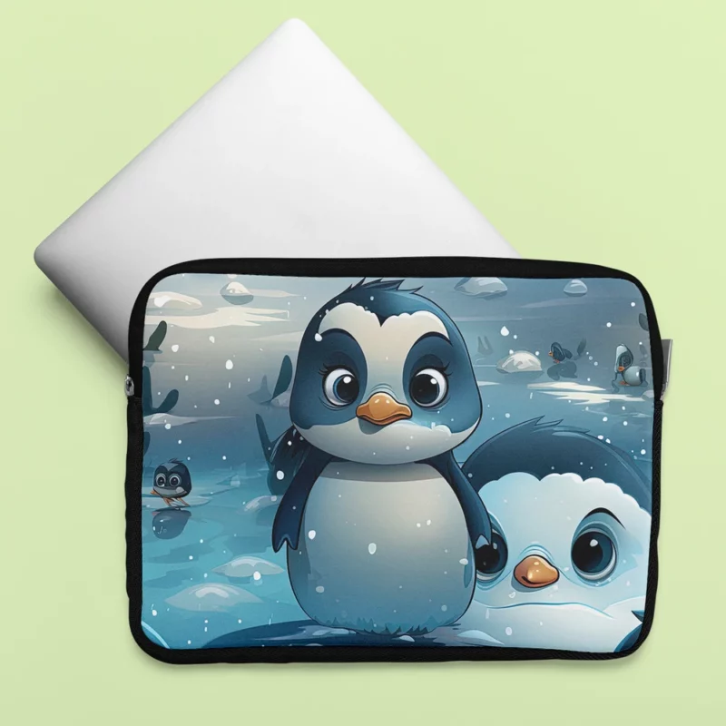 Penguin With Label Laptop Sleeve