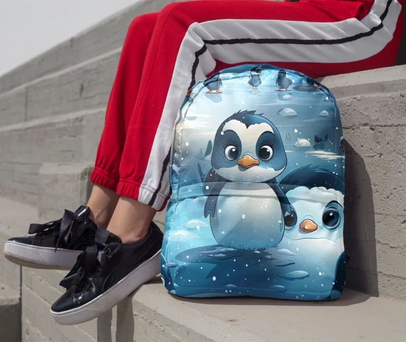 Penguin With Label Minimalist Backpack 1