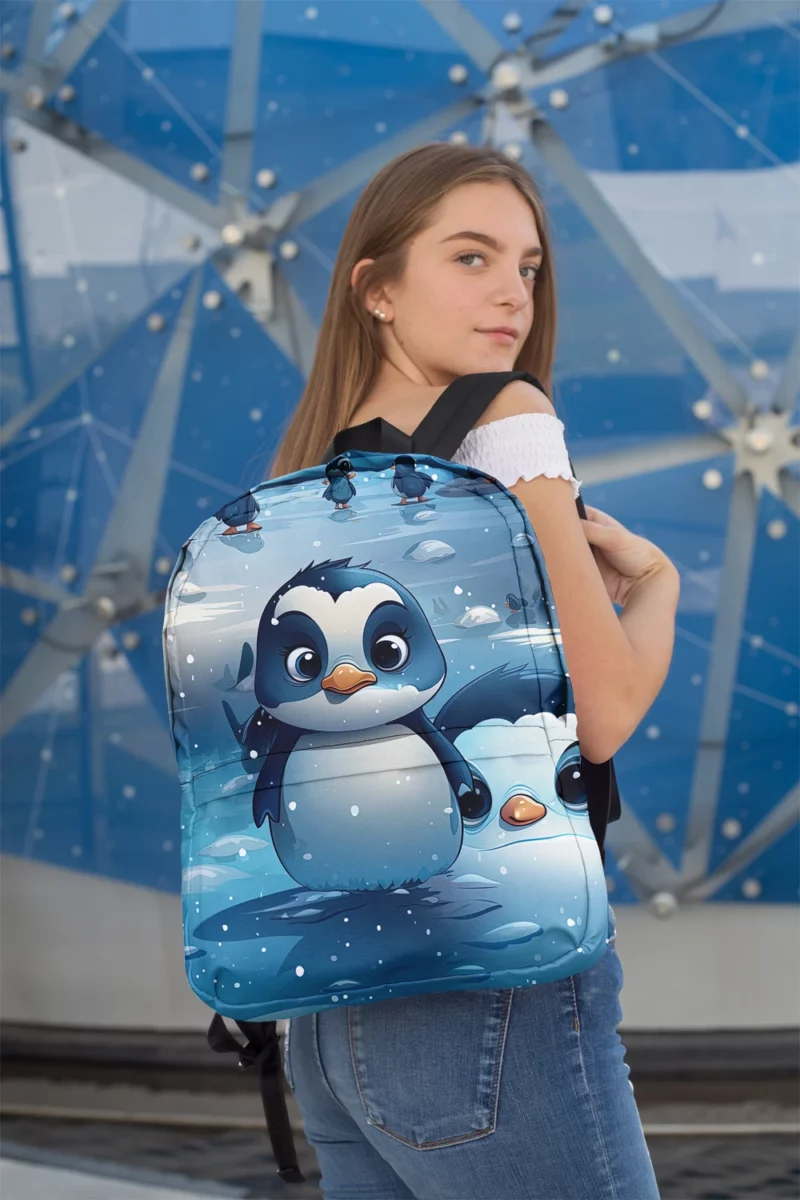 Penguin With Label Minimalist Backpack 2