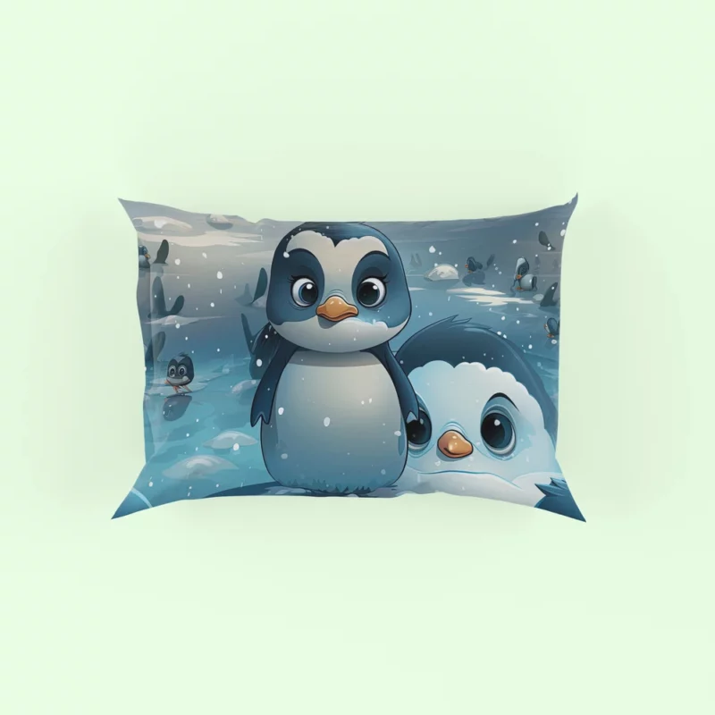 Penguin With Label Pillow Case