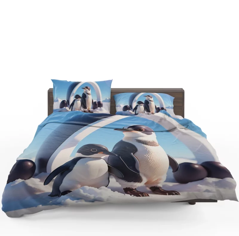 Penguin in Winter Wonderland Bedding Set 1